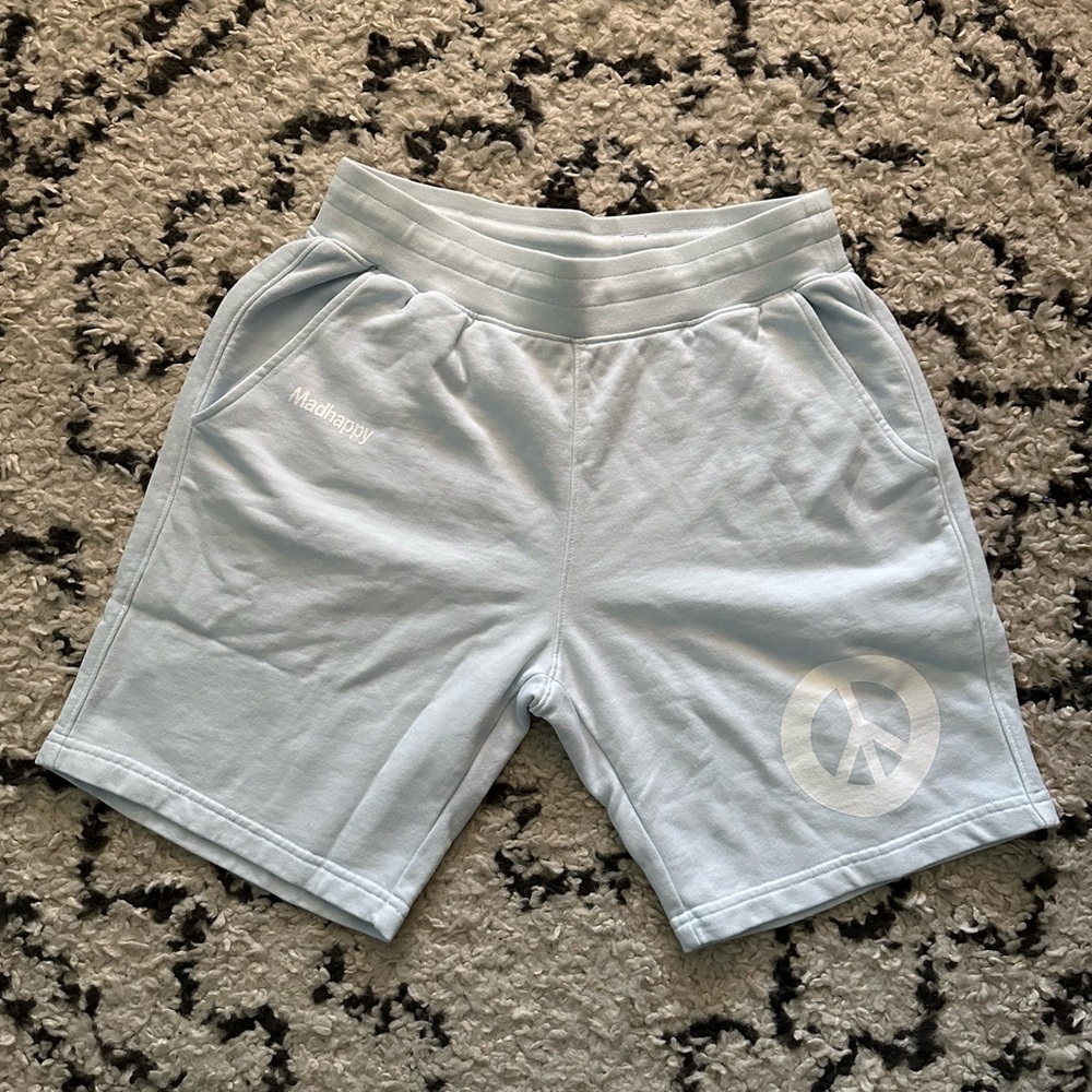 Madhappy drawstring cotton shorts light blue size M NWOT